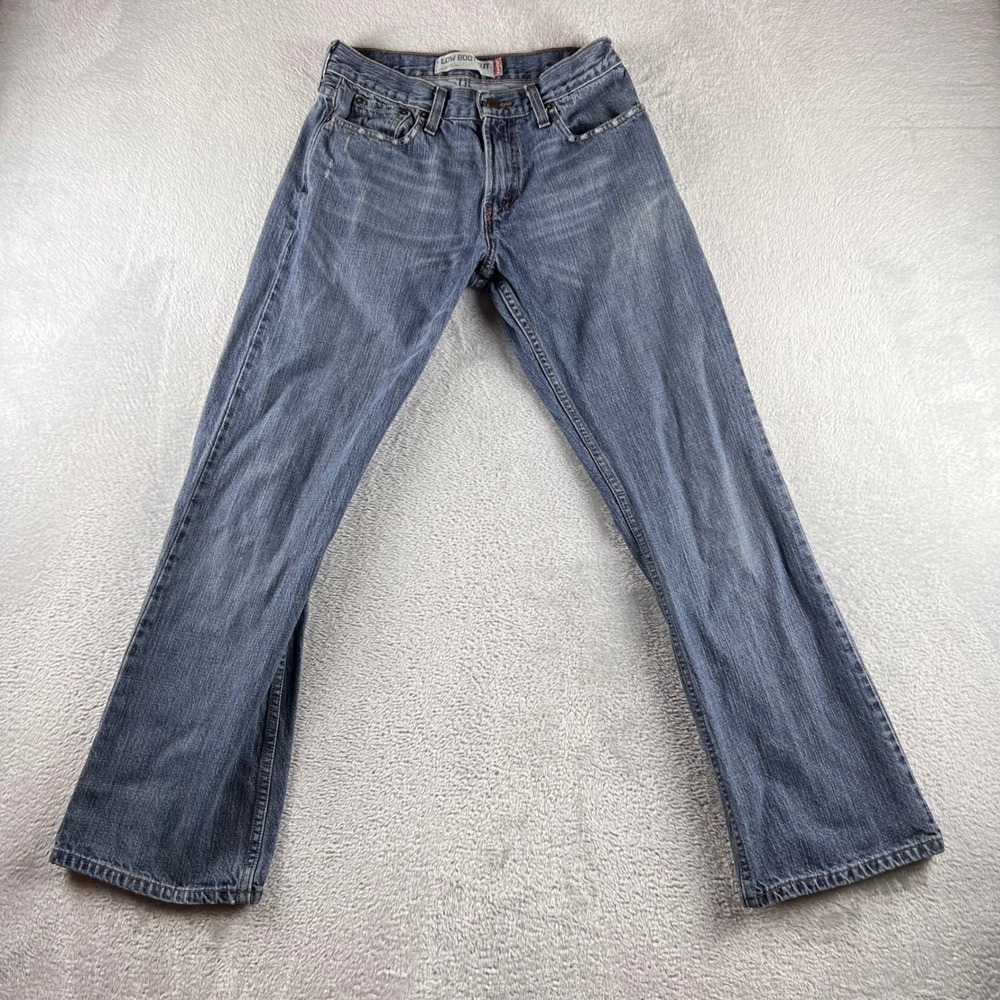 Levis 527 Low Boot Cut Jeans Mens 29x30 fits 28x29 Blue medium wash Boho